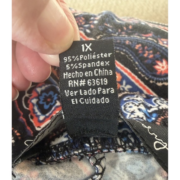 Women's Skirt Soft Stretch Pencil Size 1X FRENCH LAUNDRY Elastic Waist Boho Midi - Picture 4 of 4